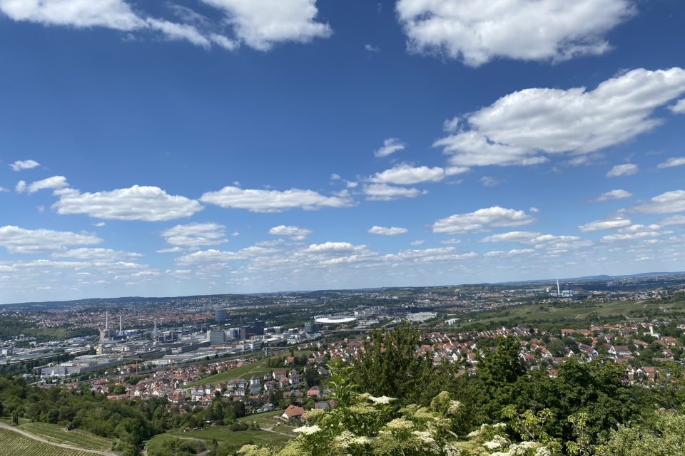 Ausblick vom Rotenberg auf den Talkessel Stuttgarts