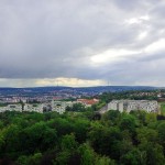 Blick auf Stuttgarter Fernsehturm und Fernmeldeturm